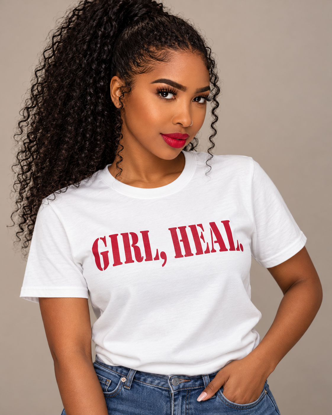 GIRL, HEAL.® White T-Shirt